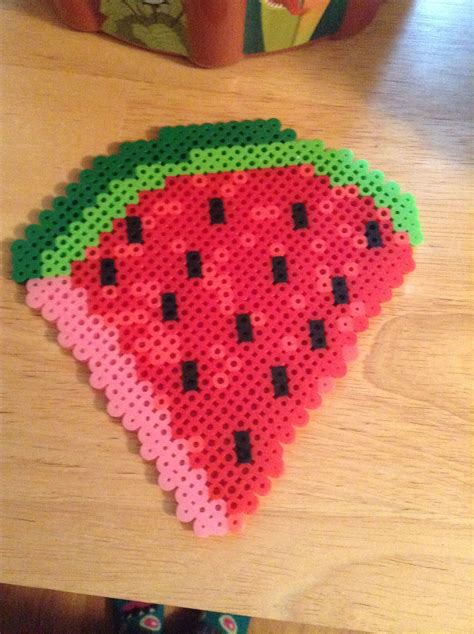 Watermelon Perler Bead Designs