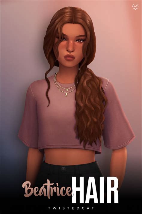 Beatrice Hair Twistedcat Sims Hair Sims Sims Black Hair