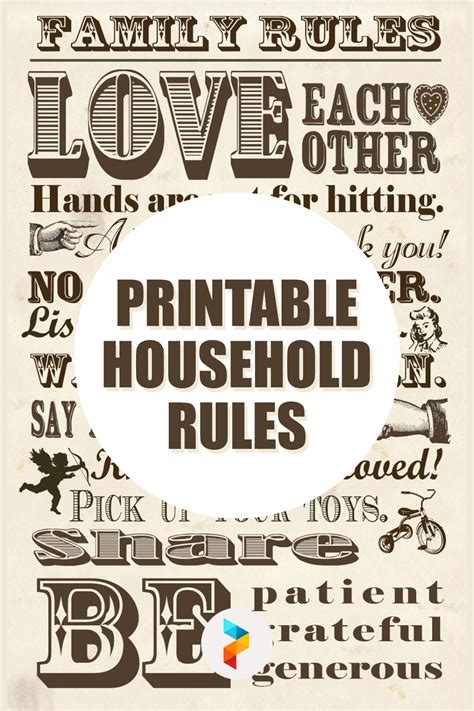 10 Best Printable Household Rules PDF for Free at Printablee