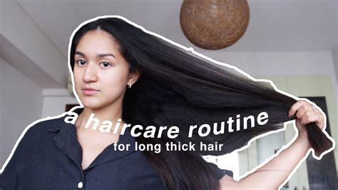 Silky Smooth Haircare Routine For Long Thick Hair Youtube