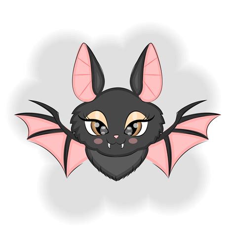 Halloween Cute Bat Vector Illustration Print 11335033 Vector Art At