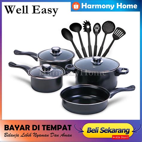 Jual Panci Teflon Set Well Easy Pic Peralatan Masak Pic Tutup