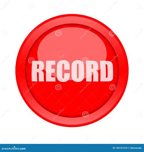 Record Button Stock Illustration Illustration Of Push 140121510