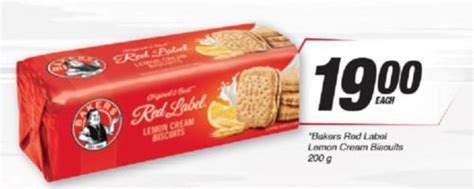 Bakers Red Label Lemon Cream Biscuits 200g Offer At Spar