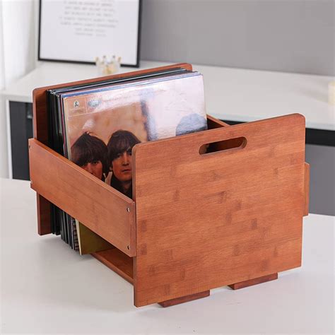 Artliving Vinyl Record Storage Record Crate Storage Crate Box For LP