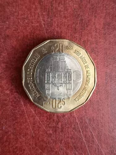 Moneda De 20 Pesos Conmemorativa México tenochtitlán en venta en