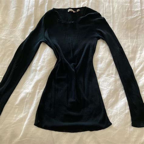 soft long sleeve black shirt #longsleve - Depop