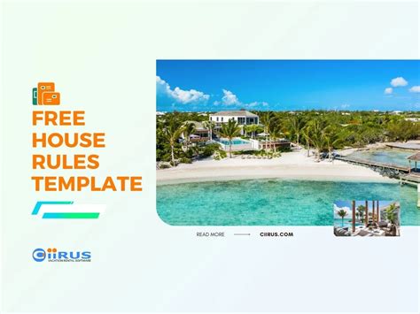 Free Vacation Rental House Rules Template - CiiRUS Vacation Rental Software