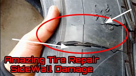 How To Fix Easily Tire Sidewall Damage Youtube