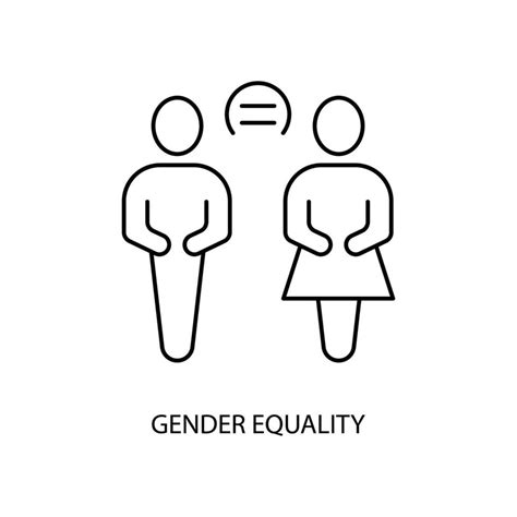 Gender Equality Concept Line Icon Simple Element Illustration Gender