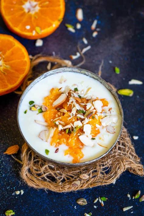 Orange Kheer Recipe Komola Kheer Whiskaffair