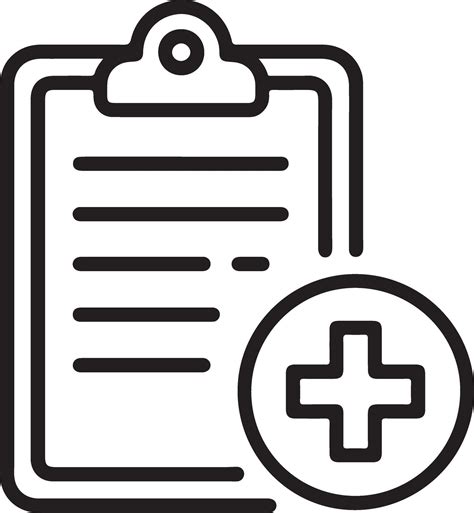 Medical clipboard icon with plus sign symbolizing healthcare and new