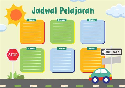 Template Jadwal Pelajaran Yang Aesthetic Hosteko Blog