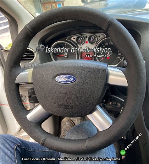 Ford Focus 2 deri direksiyon kılıfı