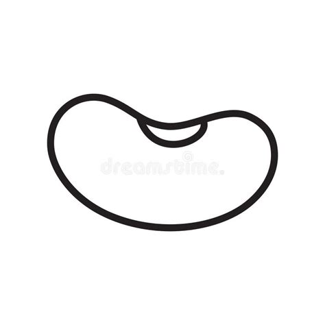 Bean Icon Thin Line Art Logo Of Bean And Soy Products Black Simple