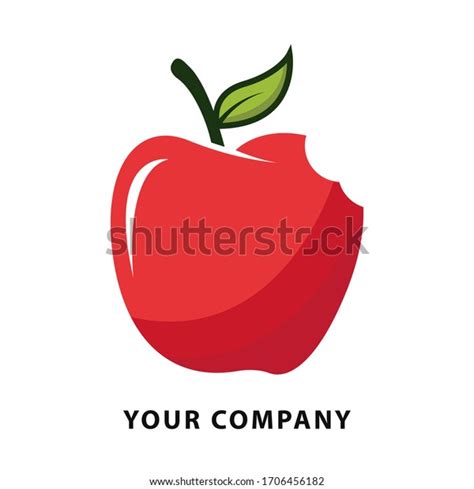 Red Apple Bite Logo Design Concept Stock Vector (Royalty Free ...