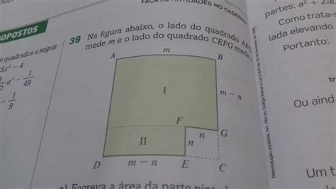 Na Figura Abaixo O Lado Do Quadrado ABCD Mede M E O Lado Do Quadrado