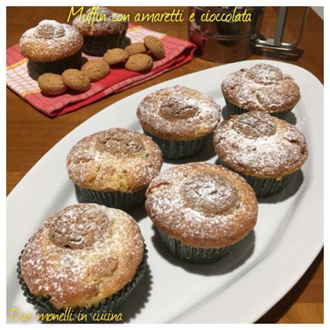 Muffin Con Amaretti E Cioccolata Due Monelli In Cucina