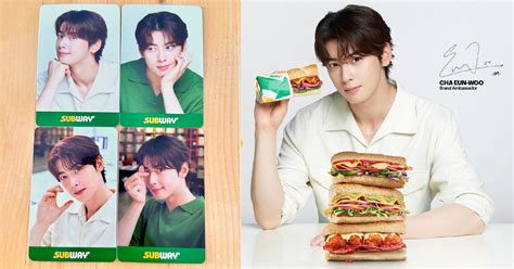 Subway S Pore Giving Away Cha Eun Woo Photocards With Purchase Of New