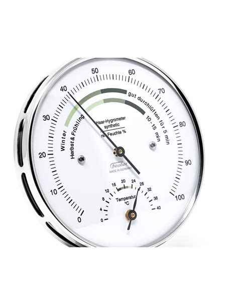 001 Hygrometer En Thermometer Met Comfort Zone Mooie Roestvrij Stalen