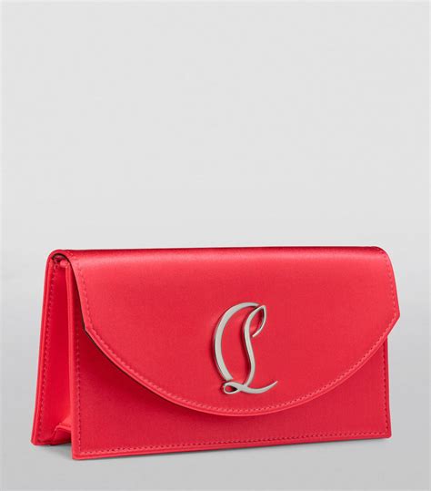 Womens Christian Louboutin Red Loubi54 Satin Clutch Bag Harrods UK