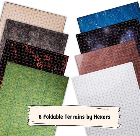 Buy Hexers Role Playing Game Board Mat Square Grid Terrains 8