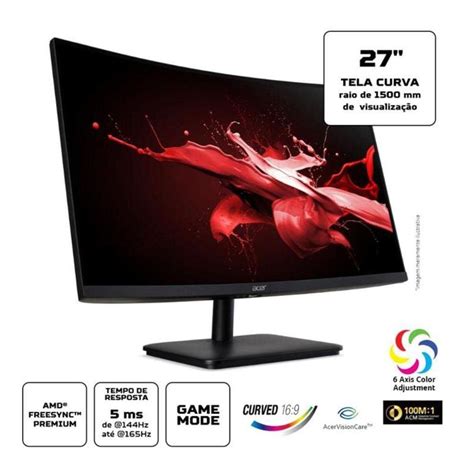 Monitor Led Full 238 Curvo Borda Infinita Pontofrio