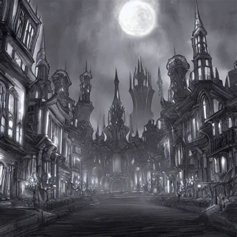 Dalaran City Cascading Concept Art Berserk Manga Art Stable Diffusion