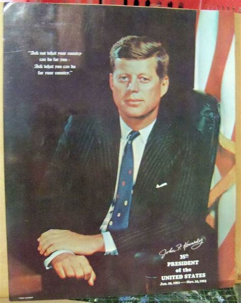 Original John F Kennedy Jfk Presidential Poster Glossy Surface 16 X 20