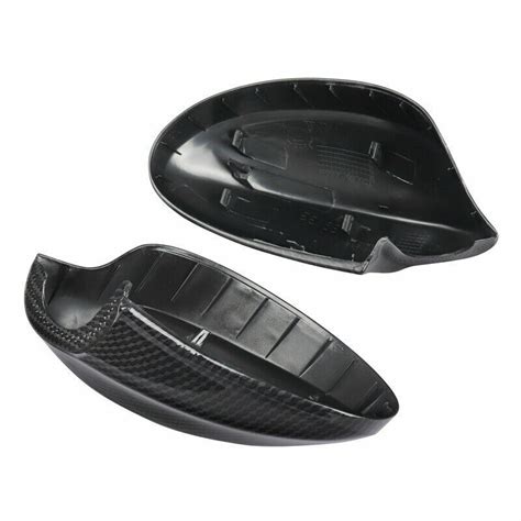 L R Carbon Fiber Rearview Mirror Cover Caps For BMW E90 E91 330i 335i