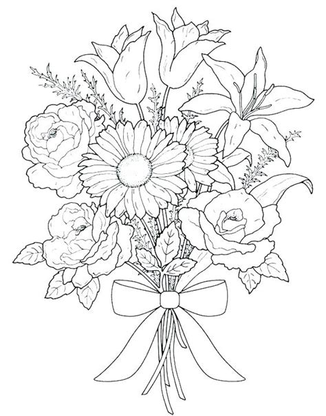 Detailed Flower Coloring Pages at GetColorings.com | Free printable ...