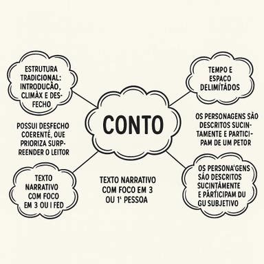 Resumo Do Conto - foto de mapa mental sobre Conto - brainly.com.br