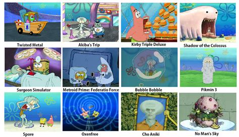 Spongebob And Video Games Spongebob Comparison Charts Know Your Meme Images