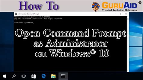 How To Open Command Prompt As Administrator On Windows® 10 Guruaid