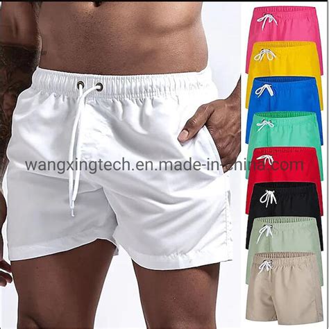 Mens Swim Trunks Swim Shorts With Pockets Mesh Liner Quick Dry China