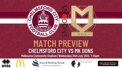 MK Dons H Match Preview Chelmsford City FC