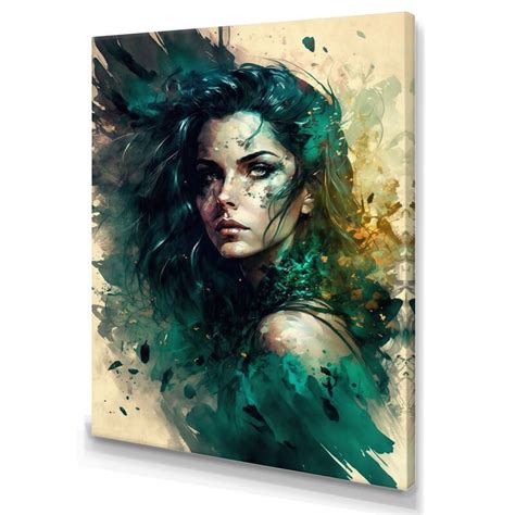 Designart Mysterious Beauty Watercolor Iv Woman Sensual Canvas Prints Bed Bath And Beyond