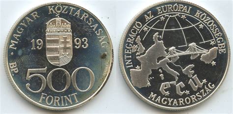 Ungarn Magyar Köztársaság 500 Forint Silber 1993 BP Budapest GS355