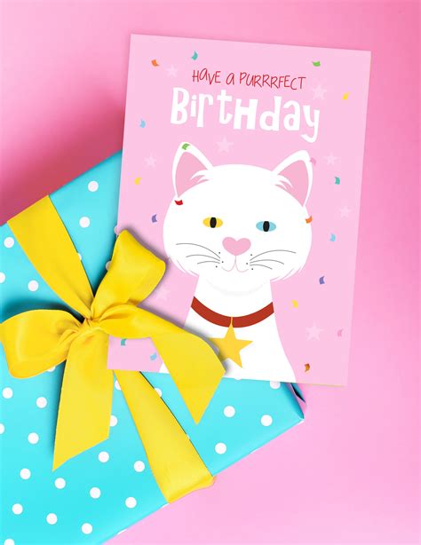 Purrfect Cat Birthday Card Creative Monsoon