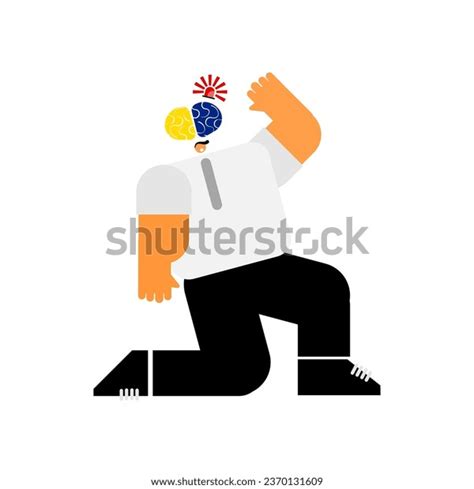 cartoon character medical stroke attack sudden stock vector royalty