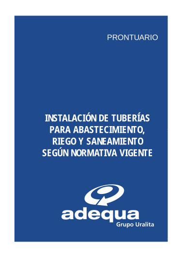 PDF INSTALACIÓN DE TUBERÍAS PARA ABASTECIMIENTO PDF