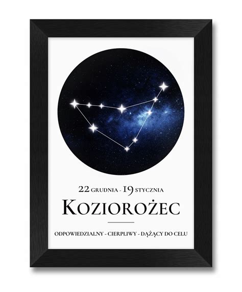 Znak Zodiaku Plakat W Czarnej Ramie A4 KozioroŻec 11935618711 Oficjalne Archiwum Allegro