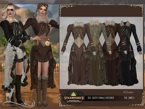 The Sims Resource Steampunked Outfit Female Explorer Sims Sims 4