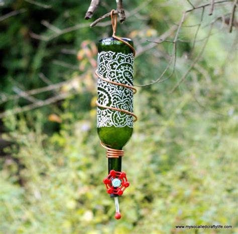 DIY Wine Bottle Hummingbird Feeder - Shelterness