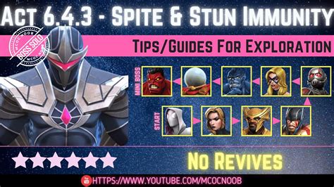 Mcoc Act 643 Spite And Stun Immunity Tipsguides No Revives Story Quest Youtube