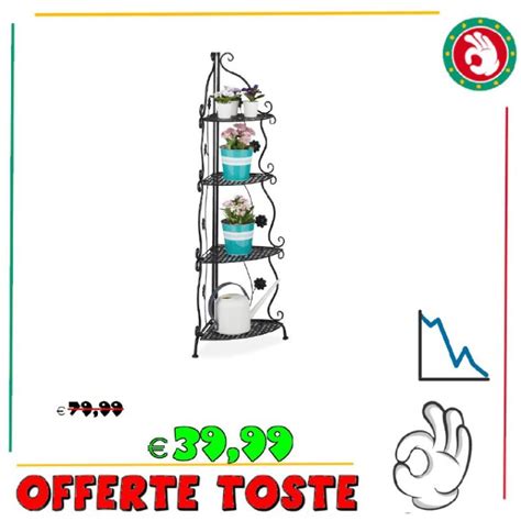 ad oltre metà prezzo Relaxdays Scaffale Portafiori in Metallo Fioriera