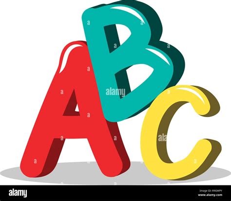 ABC illustration learning symbols isolated Stock Vector Image & Art - Alamy