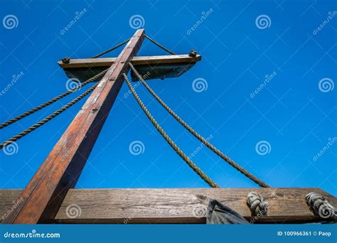 Mast Of A Pirate Ship At Sunset Stock Photo | CartoonDealer.com #100966632