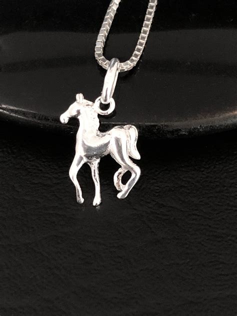 Horse Necklace Sterling Silver Horse Necklace Horse Lover - Etsy