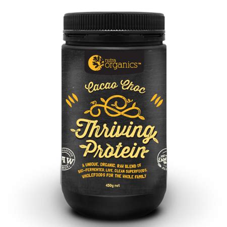 Nutra Organics – Thriving Protein Cacoa Choc (450g/1kg) – Happy Healthy ...